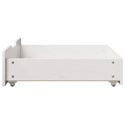 Under-Bed Drawers 2 pcs White 65x55x17 cm Solid Wood Pine