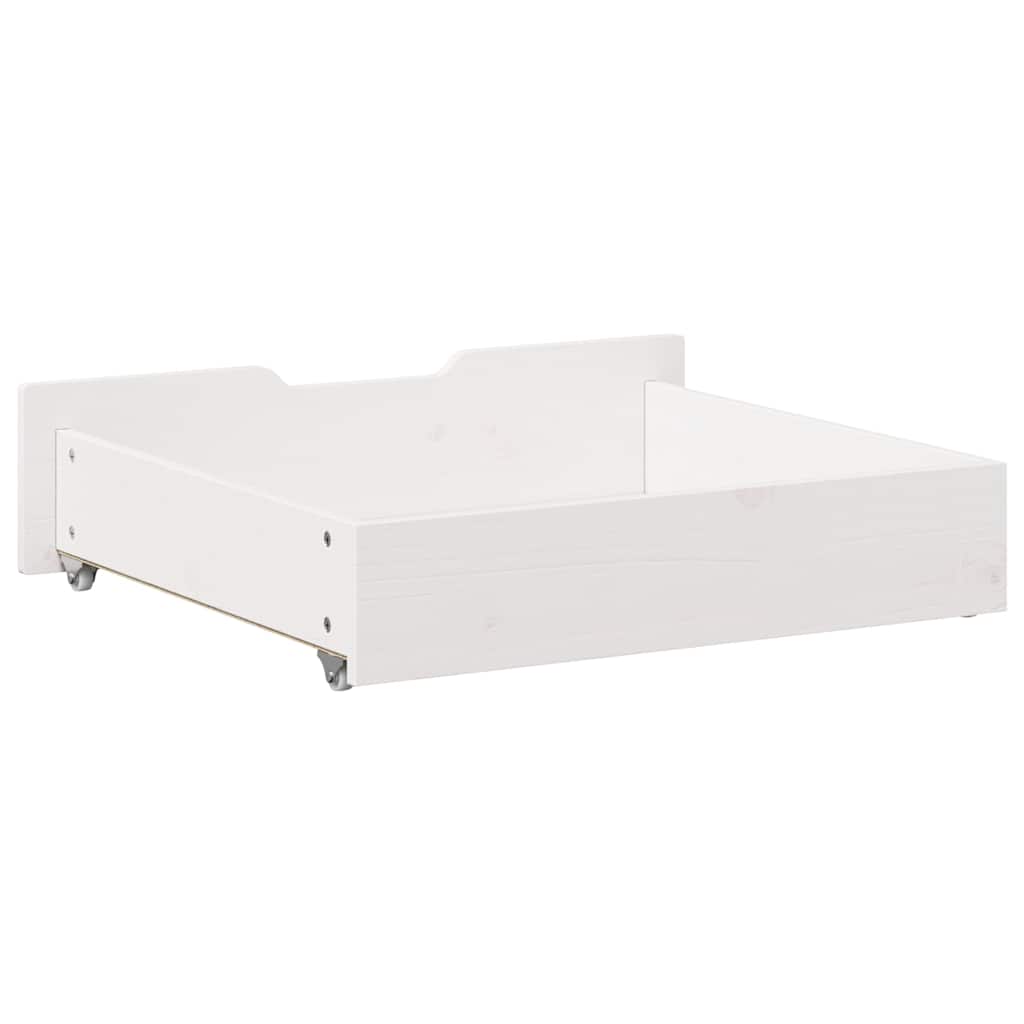 Under-Bed Drawers 2 pcs White 65x55x17 cm Solid Wood Pine