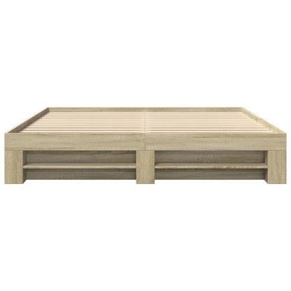 Bed Frame without Mattress Sonoma Oak 180x200 cm Super King Engineered Wood