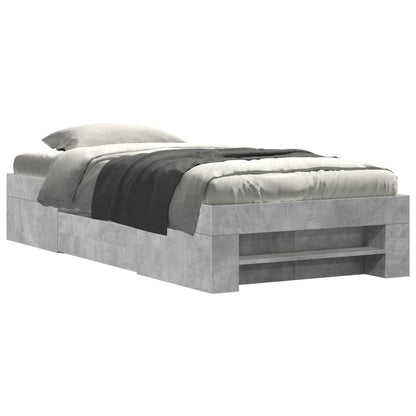 Bed Frame without Mattress Concrete Grey 100x200cm Engineered Wood