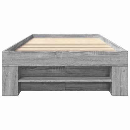 Bed Frame without Mattress Grey Sonoma 90x200 cm Engineered Wood