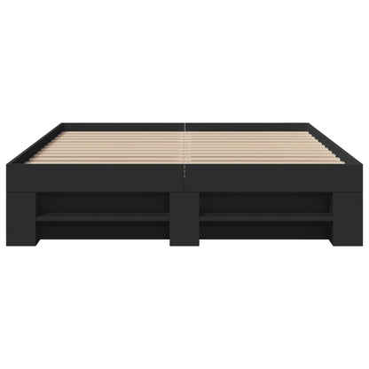 Bed Frame without Mattress Black 120x190 cm Small Double Engineered Wood