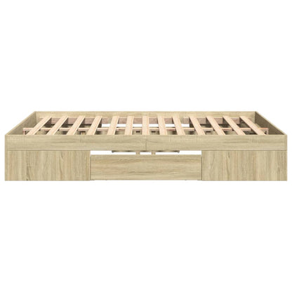 Bed Frame without Mattress Sonoma Oak 120x190 cm Small Double Engineered Wood