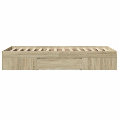 Bed Frame without Mattress Sonoma Oak 90x190 cm Single Engineered Wood