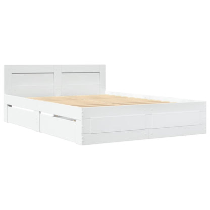 Bed Frame with Headboard without Mattress White 120x200 cm