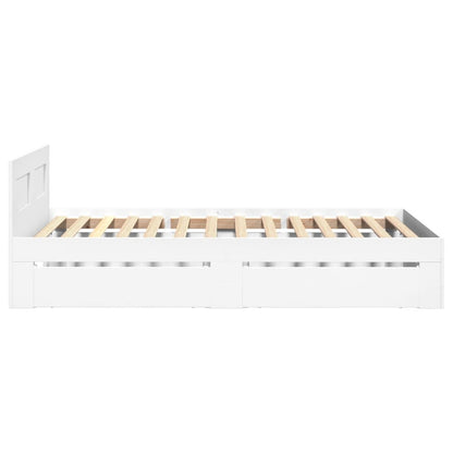 Bed Frame with Headboard without Mattress White 90x200 cm