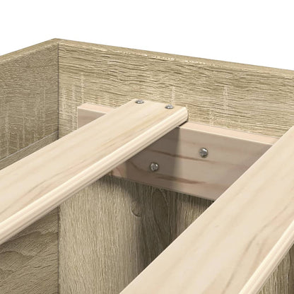 Bed Frame with Headboard without Mattress Sonoma Oak 140x190 cm