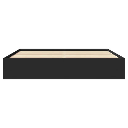 Bed Frame without Mattress Black 180x200 cm Super King Engineered Wood