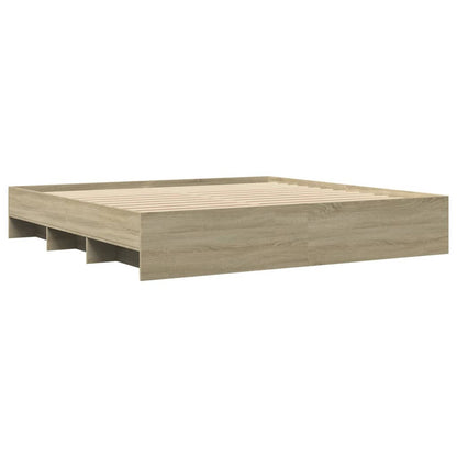 Bed Frame without Mattress Sonoma Oak 180x200 cm Super King Engineered Wood