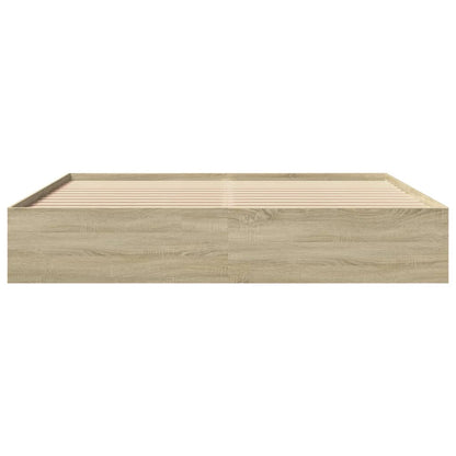Bed Frame without Mattress Sonoma Oak 180x200 cm Super King Engineered Wood