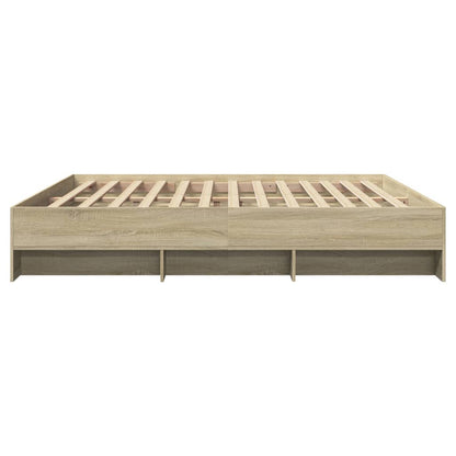 Bed Frame without Mattress Sonoma Oak 180x200 cm Super King Engineered Wood