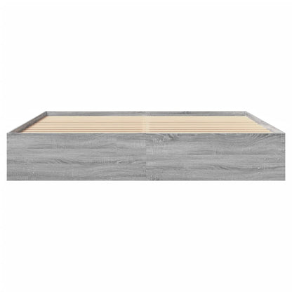 Bed Frame without Mattress Grey Sonoma 180x200 cm Super King Engineered Wood