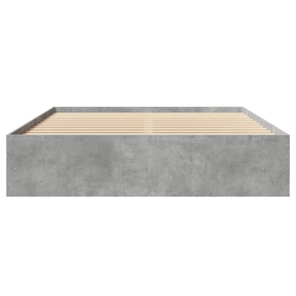 Bed Frame without Mattress Concrete Grey 160x200cm Engineered Wood