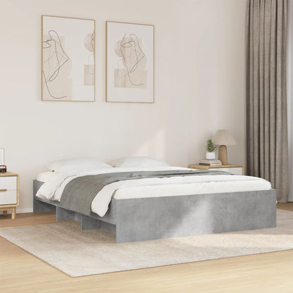 Bed Frame without Mattress Concrete Grey 160x200cm Engineered Wood