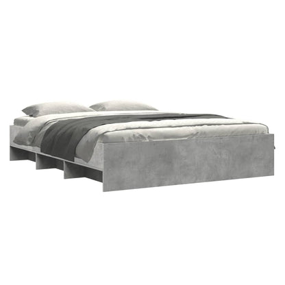 Bed Frame without Mattress Concrete Grey 150x200cm Engineered Wood