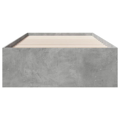Bed Frame without Mattress Concrete Grey 100x200cm Engineered Wood
