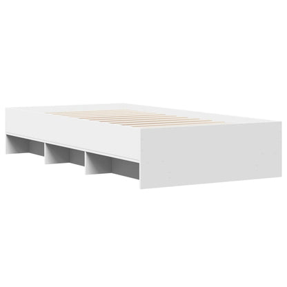 Bed Frame without Mattress White 90x200 cm Engineered Wood