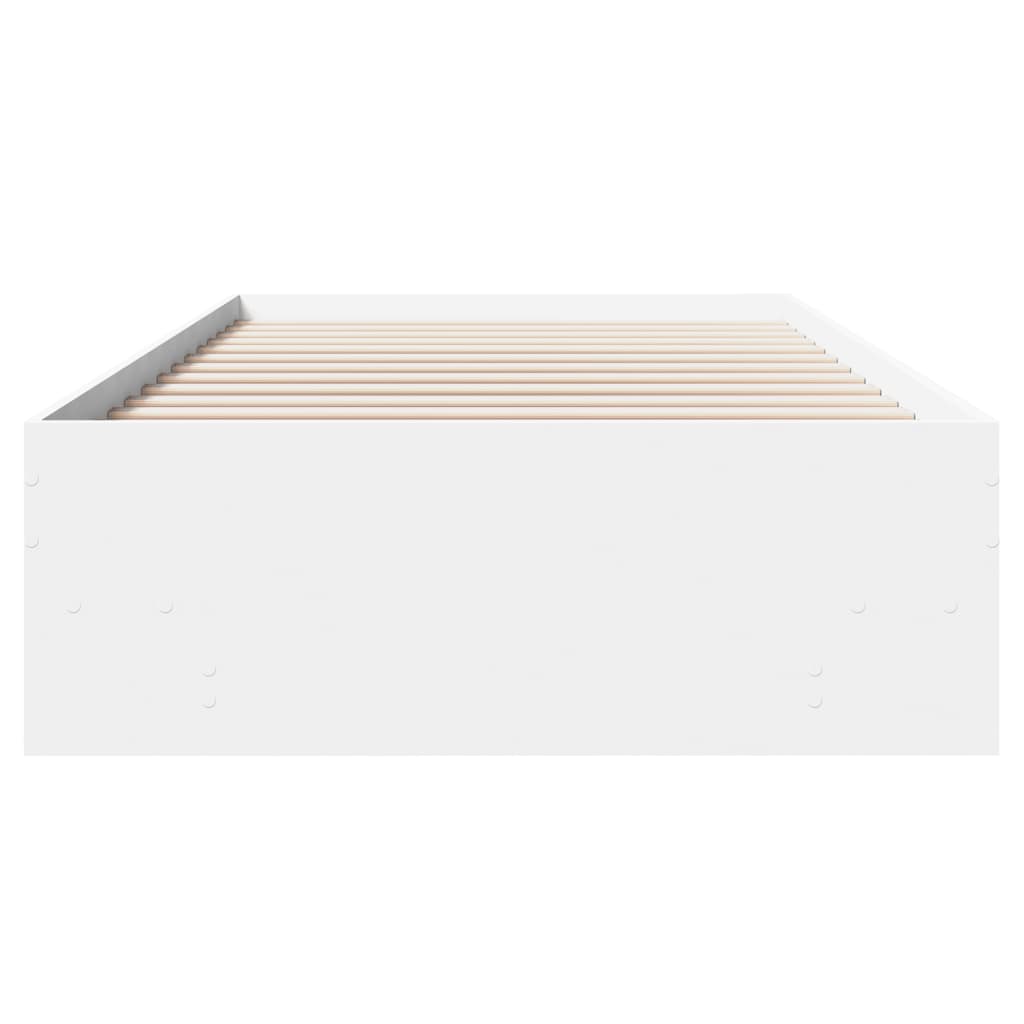 Bed Frame without Mattress White 90x200 cm Engineered Wood
