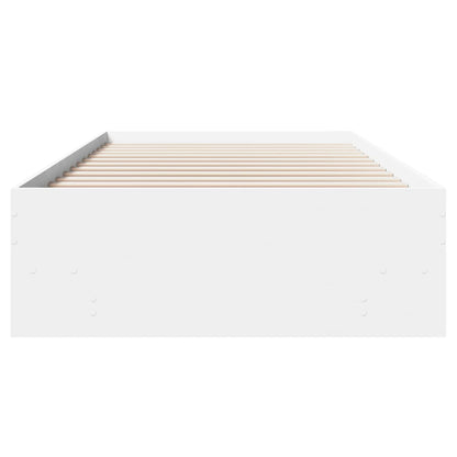 Bed Frame without Mattress White 90x200 cm Engineered Wood