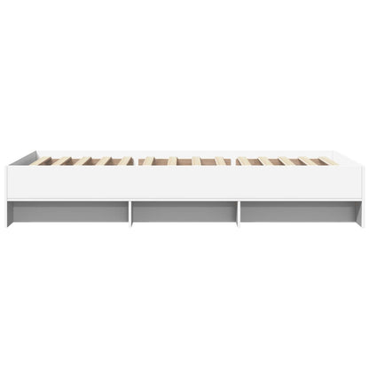 Bed Frame without Mattress White 90x200 cm Engineered Wood