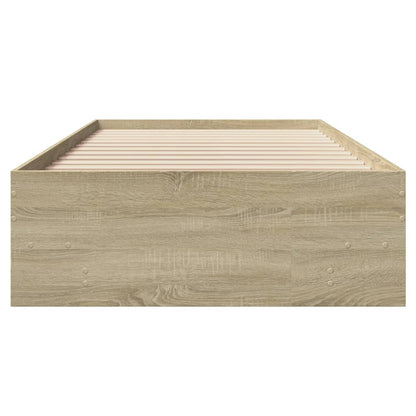Bed Frame without Mattress Sonoma Oak 90x200 cm Engineered Wood