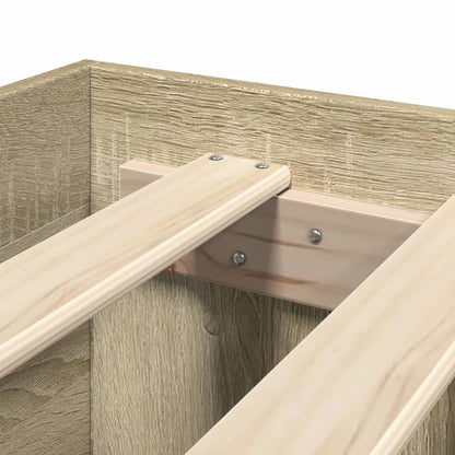 Bed Frame without Mattress Sonoma Oak 90x200 cm Engineered Wood
