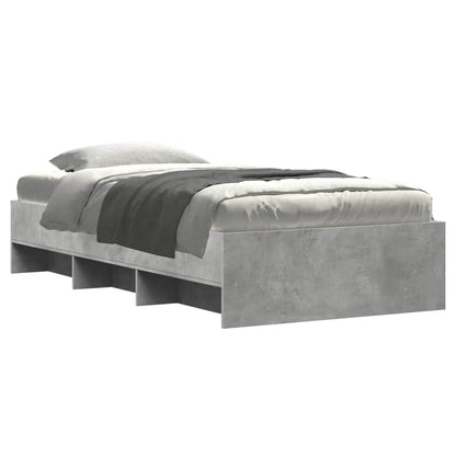 Bed Frame without Mattress Concrete Grey 90x200cm Engineered Wood