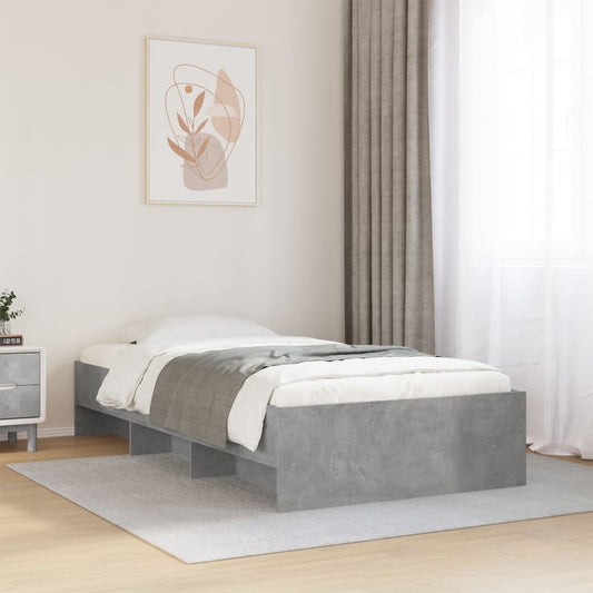 Bed Frame without Mattress Grey Sonoma 90x200 cm Engineered Wood