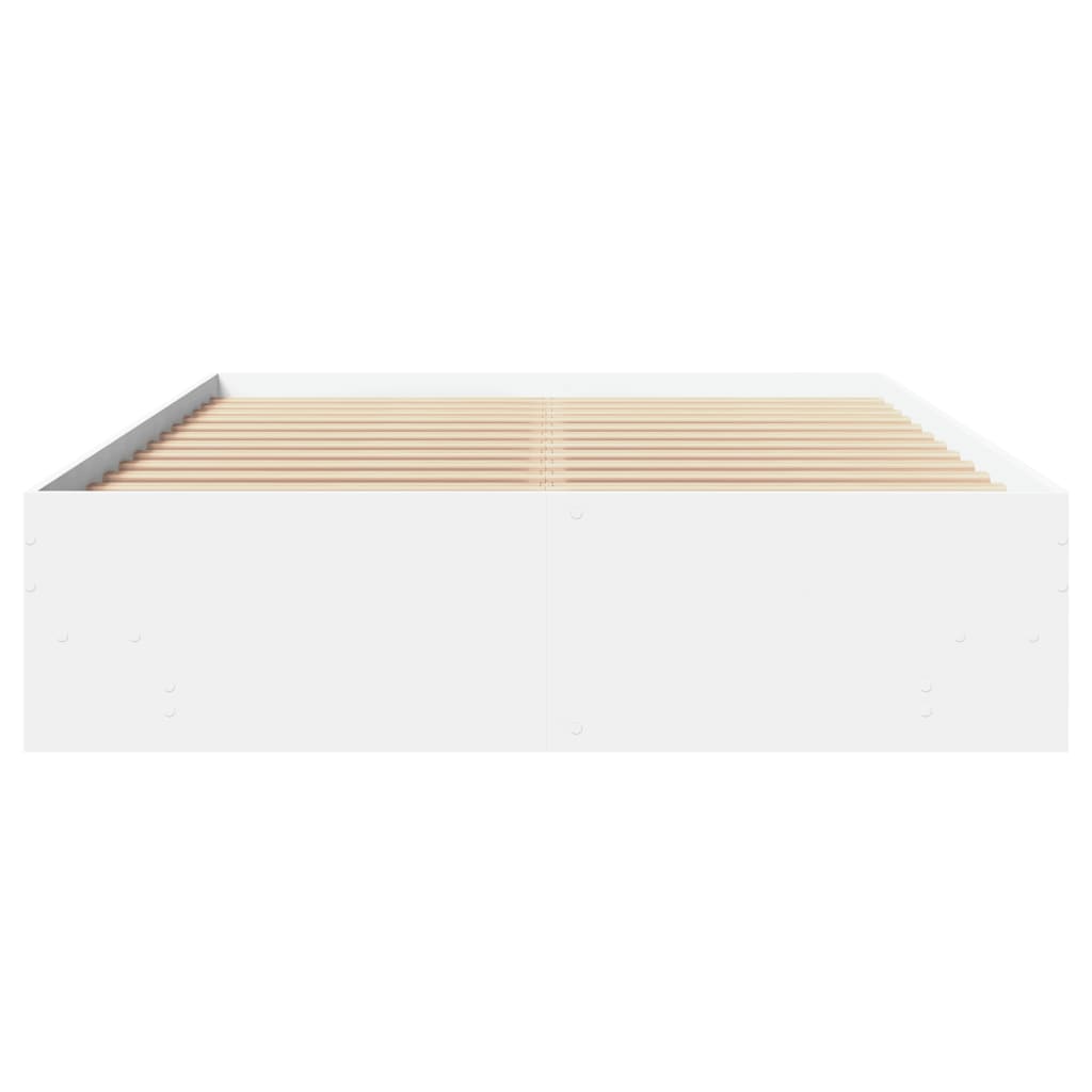 Bed Frame without Mattress White 140x190 cm Engineered Wood