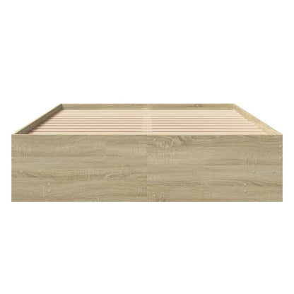 Bed Frame without Mattress Sonoma Oak 135x190 cm Double Engineered Wood