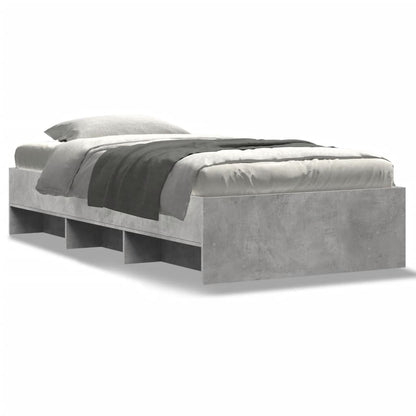 Bed Frame without Mattress Concrete Grey 90x190cm Engineered Wood