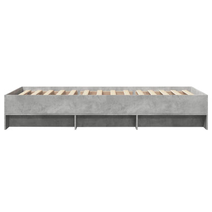Bed Frame without Mattress Concrete Grey 90x190cm Engineered Wood