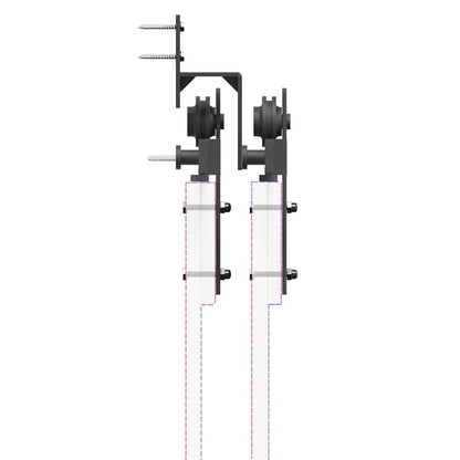 Sliding Door Hardware Kit 213,5 cm Steel Black