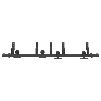Sliding Door Hardware Kit 152,5 cm Steel Black