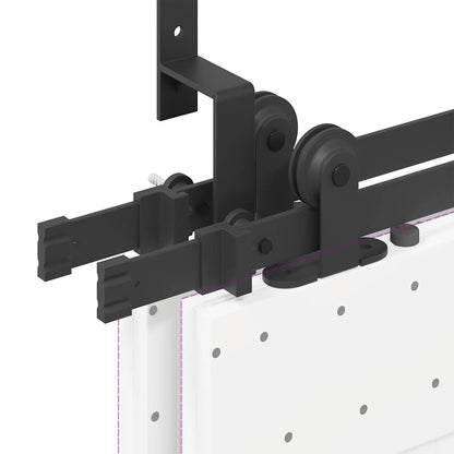 Sliding Door Hardware Kit 152,5 cm Steel Black