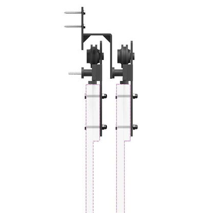 Sliding Door Hardware Kit 400 cm Steel Black