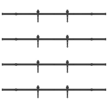 Sliding Door Hardware Kit 427 cm Steel Black