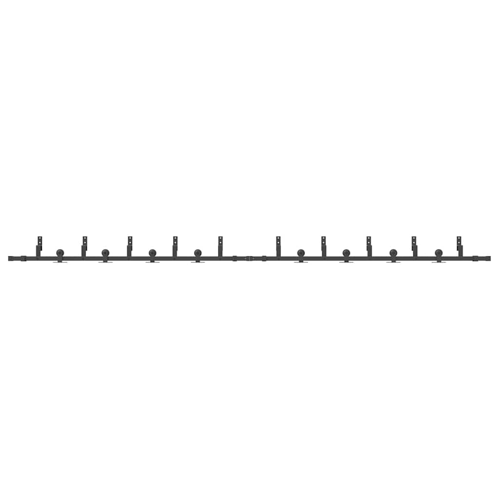 Sliding Door Hardware Kit 427 cm Steel Black