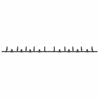 Sliding Door Hardware Kit 366 cm Steel Black
