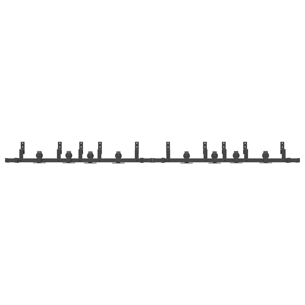 Sliding Door Hardware Kit 305 cm Steel Black