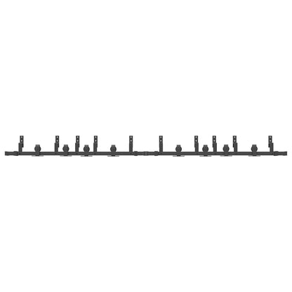 Sliding Door Hardware Kit 305 cm Steel Black