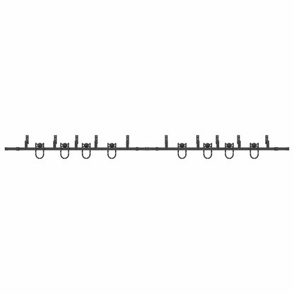 Sliding Door Hardware Kit 400 cm Steel Black
