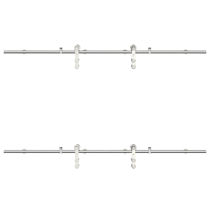 Sliding Door Hardware Kit 183 cm Stainless Steel Silver