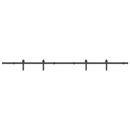 Sliding Door Hardware Kit 305 cm Steel Black