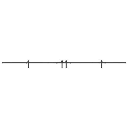 Sliding Door Hardware Kit 427 cm Steel Black