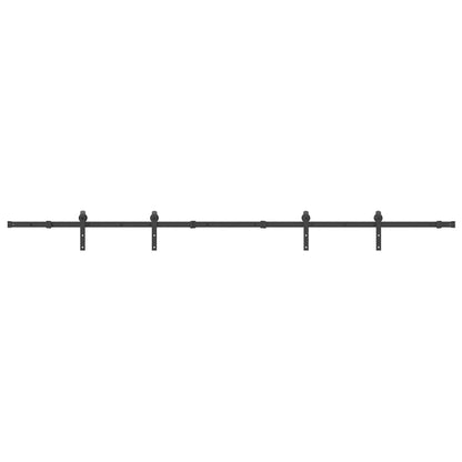 Sliding Door Hardware Kit 305 cm Steel Black