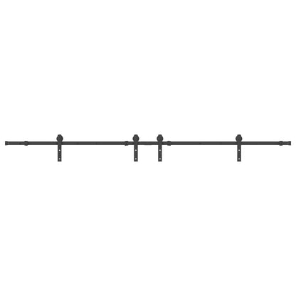 Sliding Door Hardware Kit 427 cm Steel Black