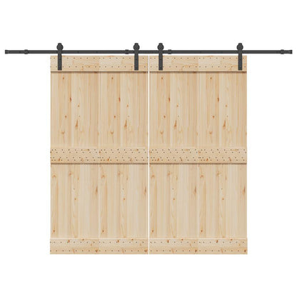 Sliding Door Hardware Kit 427 cm Steel Black