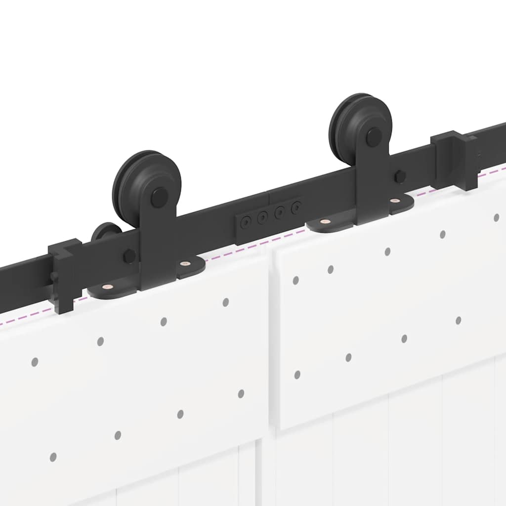 Sliding Door Hardware Kit 427 cm Steel Black