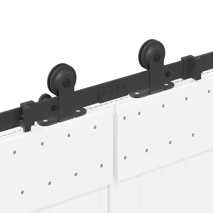 Sliding Door Hardware Kit 427 cm Steel Black